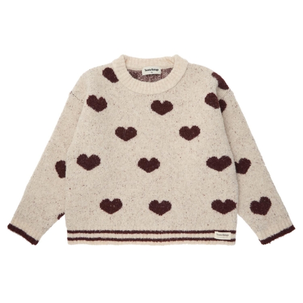 Tocoto Vintage Kid heart sweater pink W50323-K 