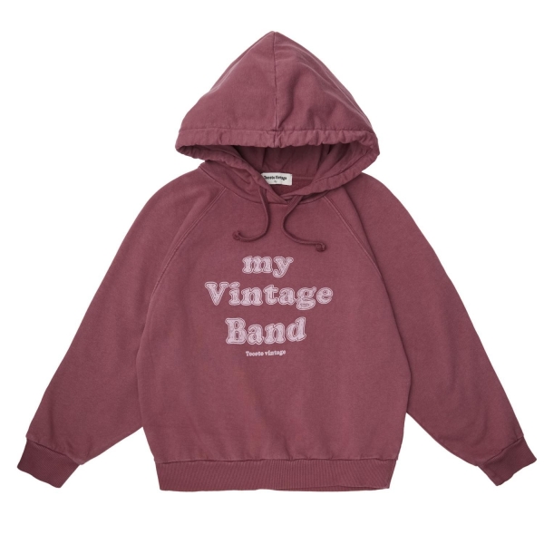 Tocoto Vintage Vintage band hoodie dark pink W52023-K 