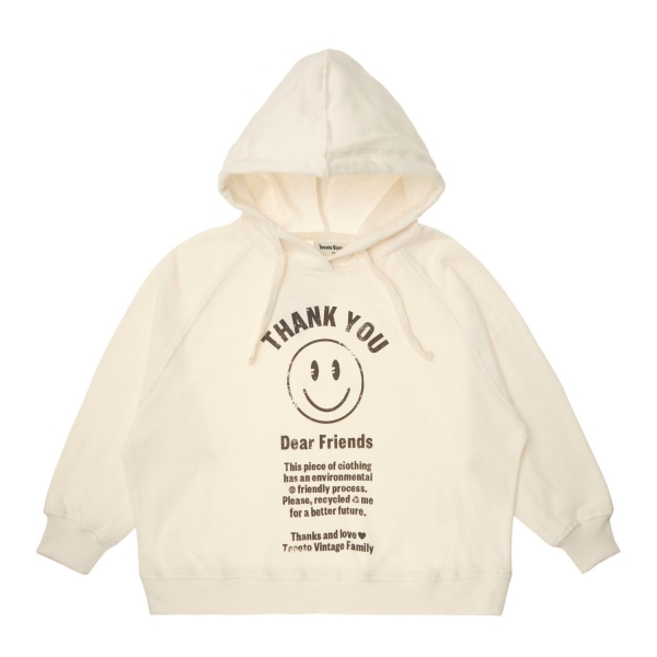 Tocoto Vintage Plush kid hoodie off white W51623-K 