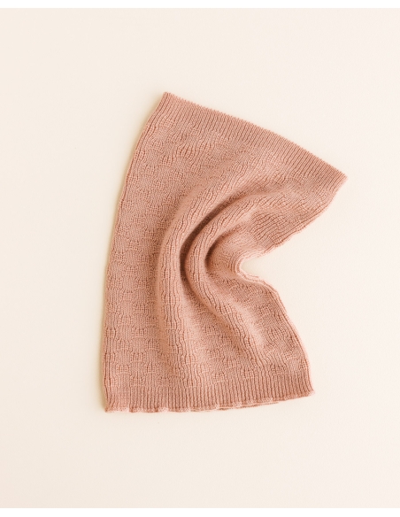 Dusty Pink Melange knit Cashmere Tube Scarf