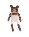 Main Sauvage Teddy knit toy with oat overalls 3760281701474 