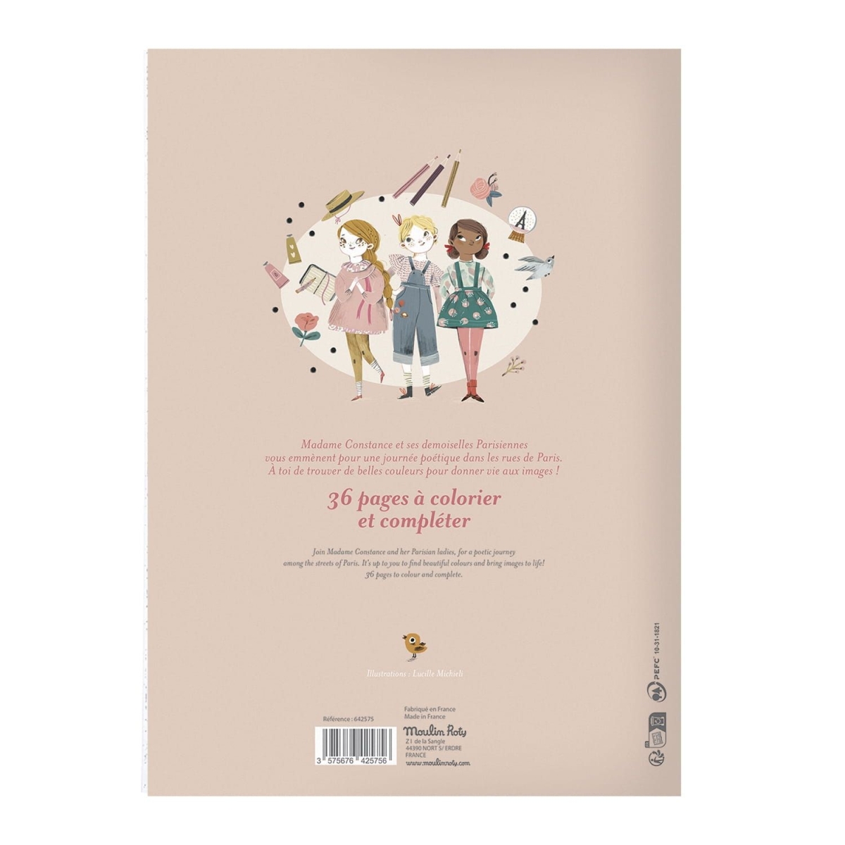 Moulin Roty Les Parisiennes colouring book