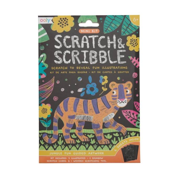 OOLY Scratch & scribble mini Happy jungle 161-076 