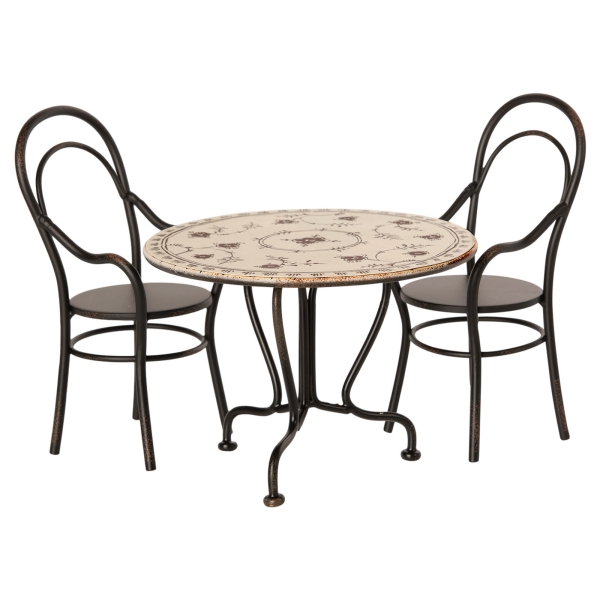 Maileg Dining table set with 2 chairs for dolls 11-0114-00 