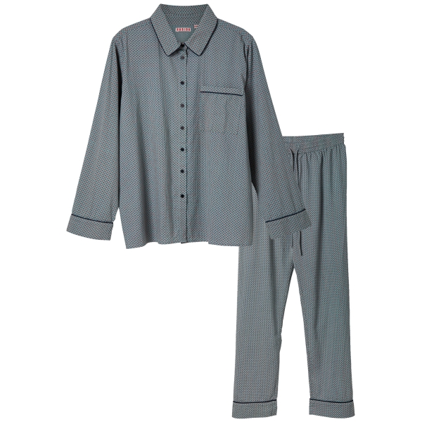 HABIBA Dotty seersucker pyjamas set pastel blue PY565 