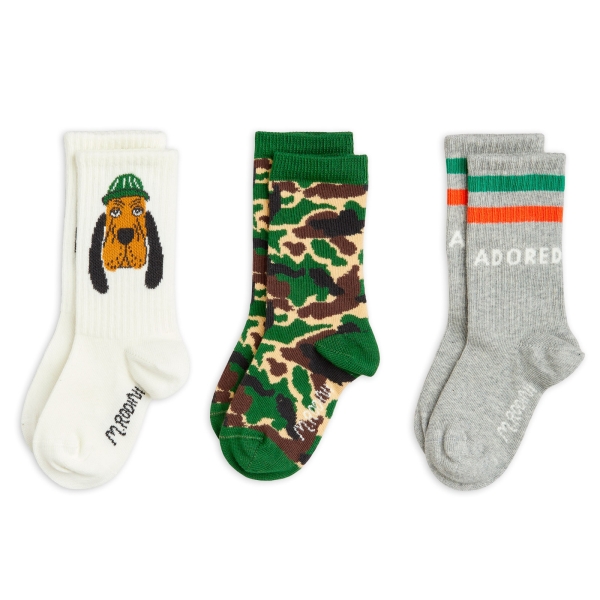 Mini Rodini 3 Pack Bloodhound socks multi 2416010900 