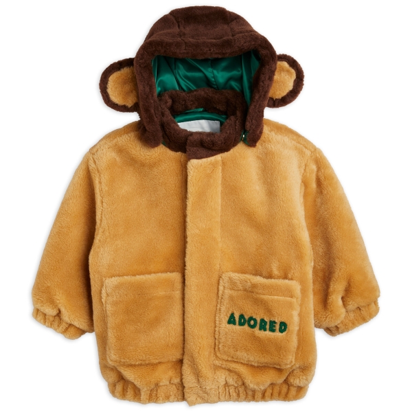 Mini Rodini Adored faux fur jacket brown 2411010113 