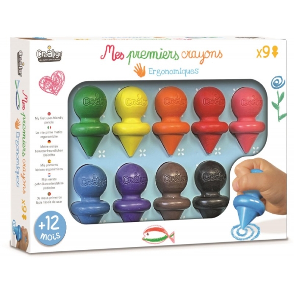 Créa Lign First wax crayons 9 pcs CRE-CL195#i 