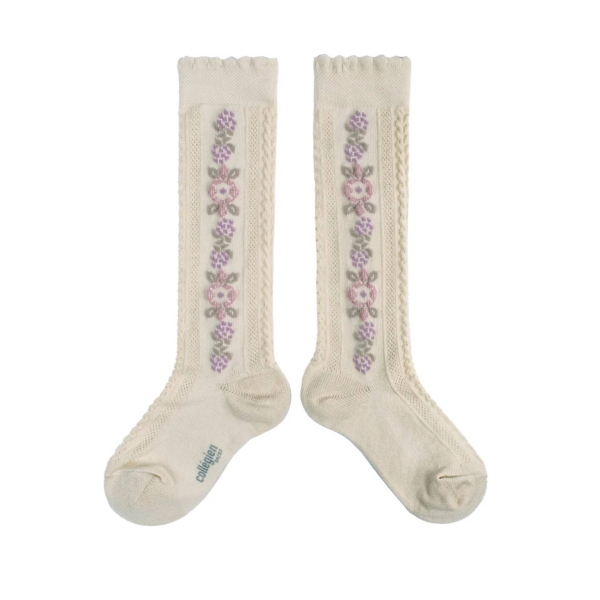 Collégien Knee high socks Dalia jacquard doux agneaux 2650 037 Dalia 