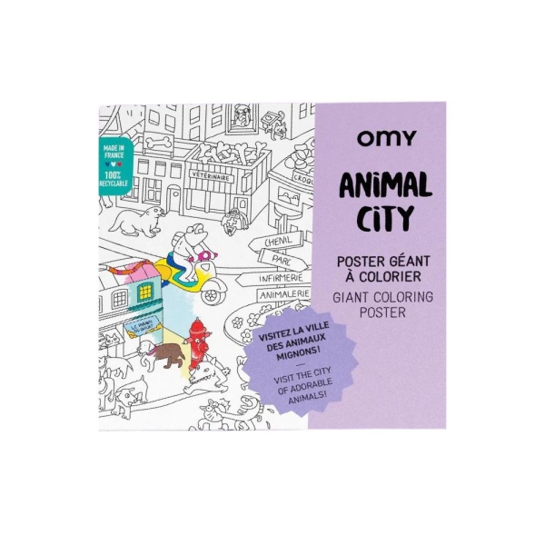 Omy Animal city colouring book POS77 