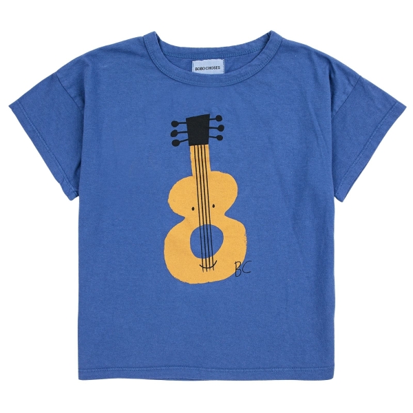 Bobo Choses Acoustic guitar short sleeve t-shirt blue 124AC009 